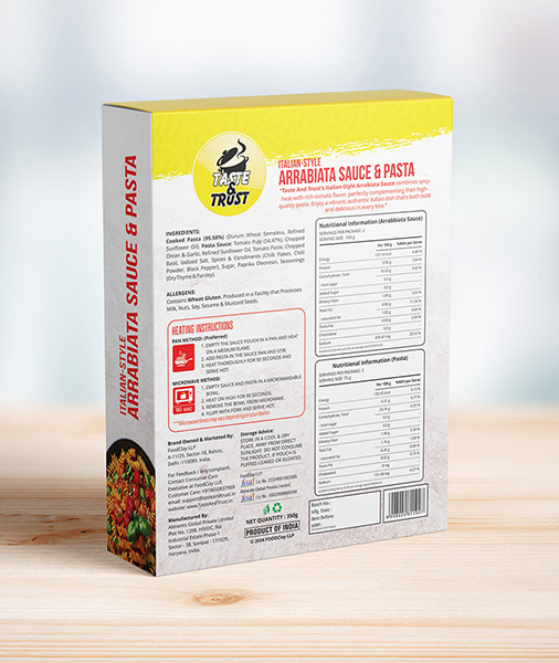 ready to eat arrabiata pasta taste trust Back